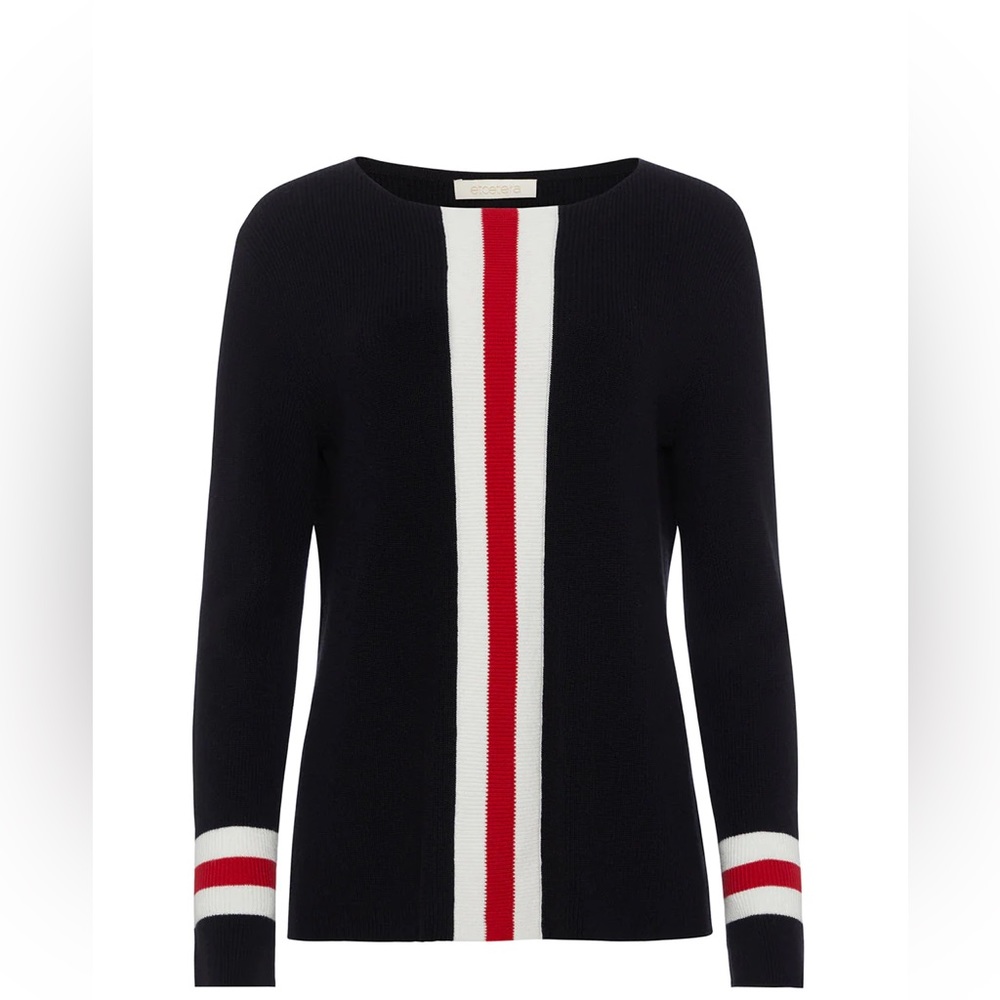 ETCETERA Downtowm Black Saddle Sleeve Sweater